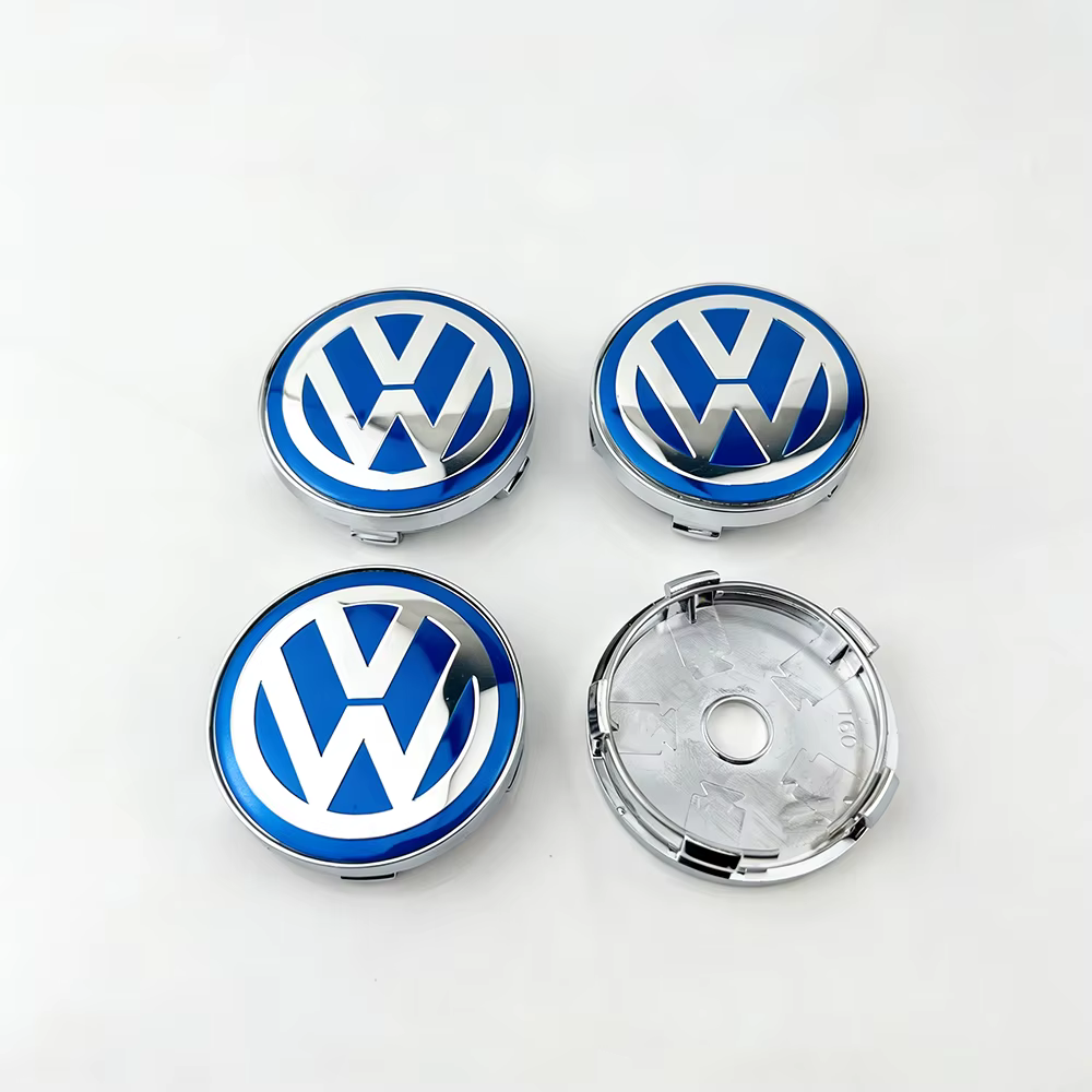 Enjoliveurs de roue 4 pièces 55MM 56MM 65MM 70MM, capuchons de moyeu de roue, emblèmes de style automobile pour VW Volkswagen Golf Polo Passat 3B7601171 1J0