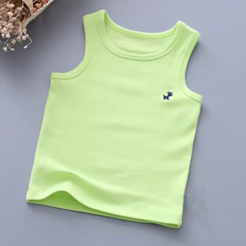 Mode enfants T-shirts pour filles couleur bonbon bébé garçons graphique T-shirt coton gilet hauts