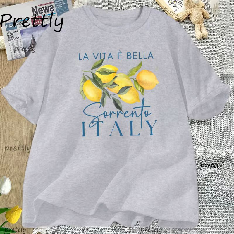 Italie citron fruits T-shirt femmes
