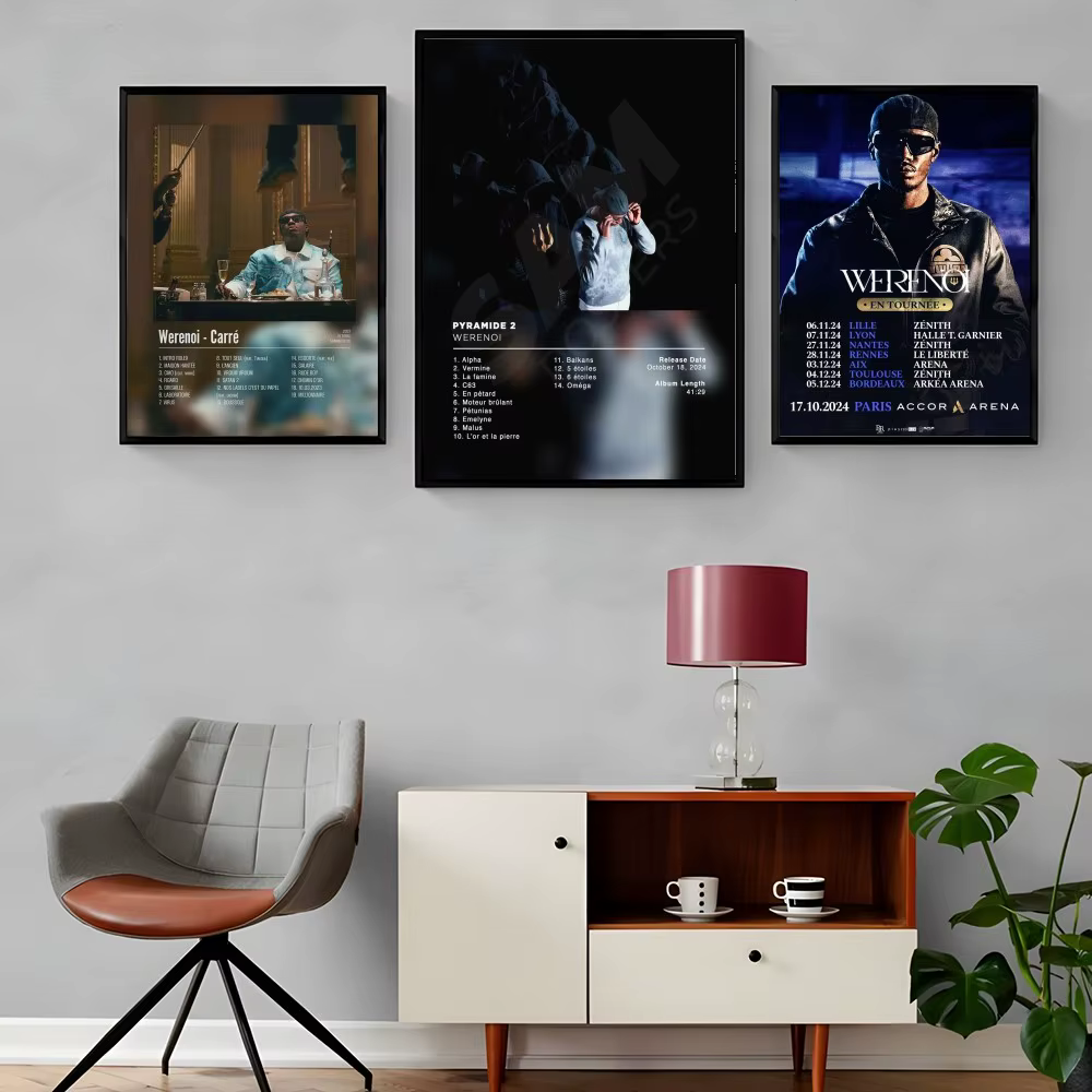 W-Werenoi pyramide chanteur Album affiche polyvalente mur Art impression pour salon chambre couloir bureau Bar | Cadeau de décoration pour la maison