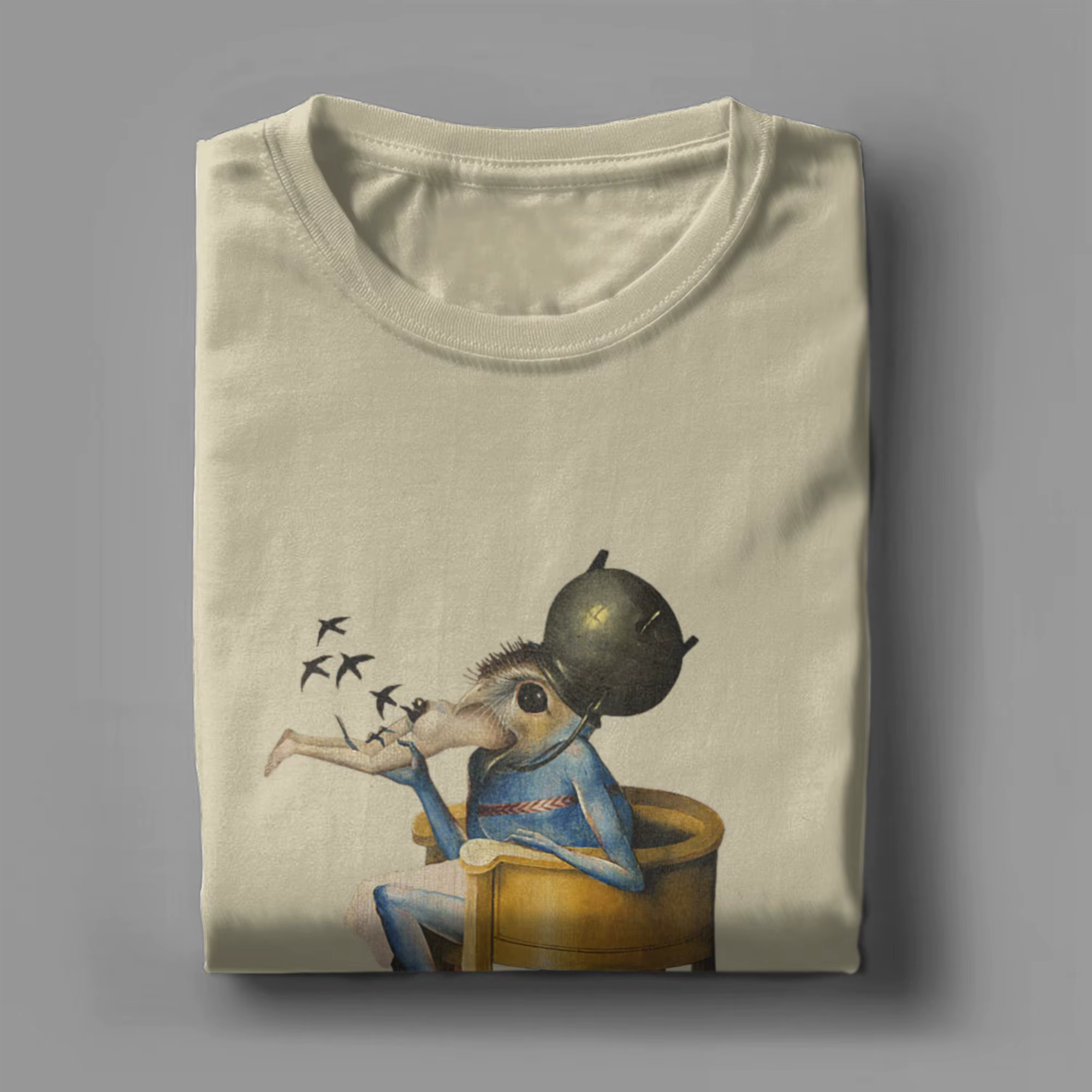 Hommes Hieronymus-Bosch le jardin des délices terrestres diable t-shirts 100% coton vêtements Hipster à manches courtes T-Shirt