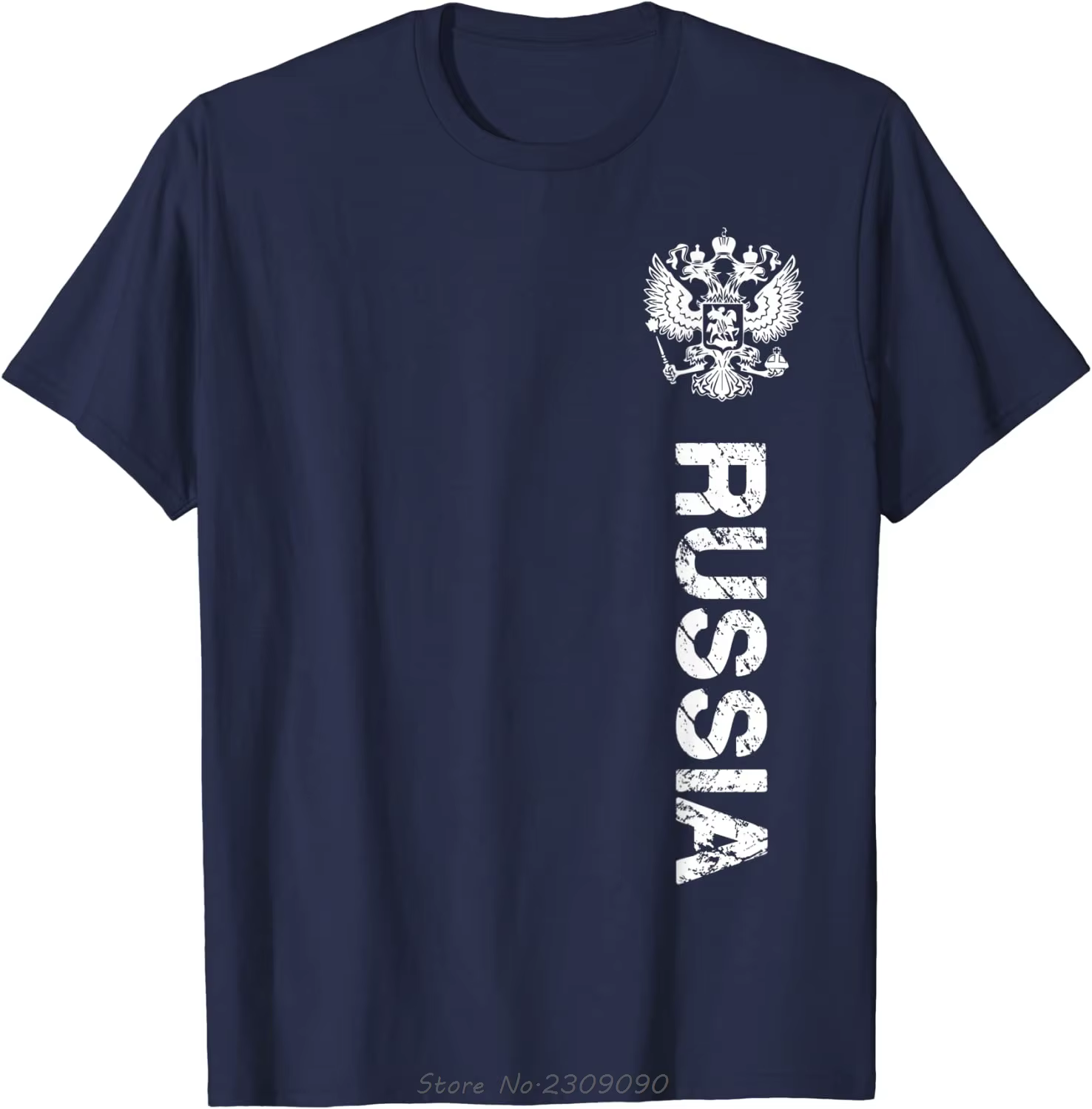Russie T-shirt Russie Drapeau Crête Coton T-shirt Décontracté Streetwear Unisexe Hauts T-shirts O-cou D'été Surdimensionné T-shirt Vêtements Pour Hommes