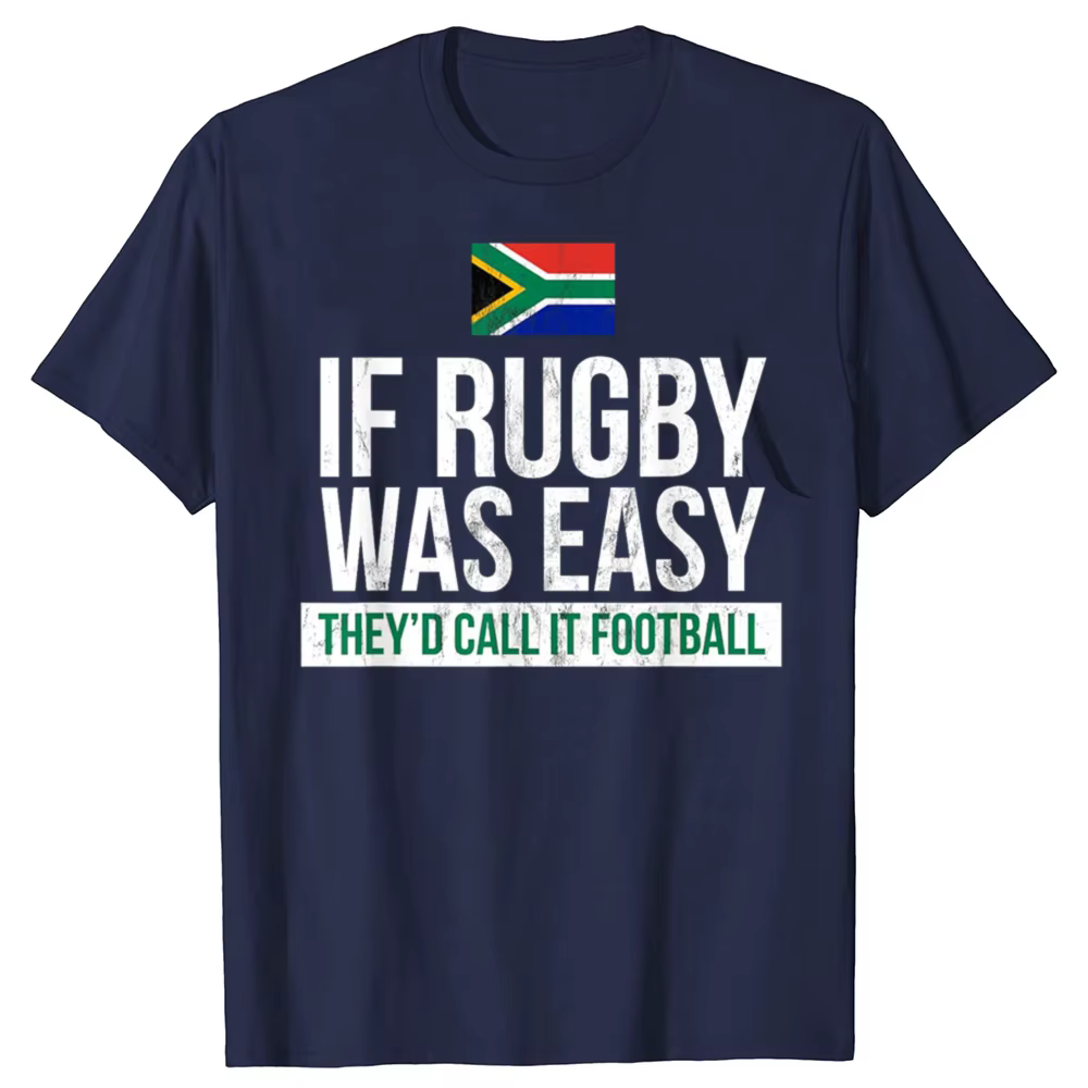 Drôle afrique du sud Rugby graphique T-shirts hommes femmes mode t-shirt style décontracté 100% coton ample