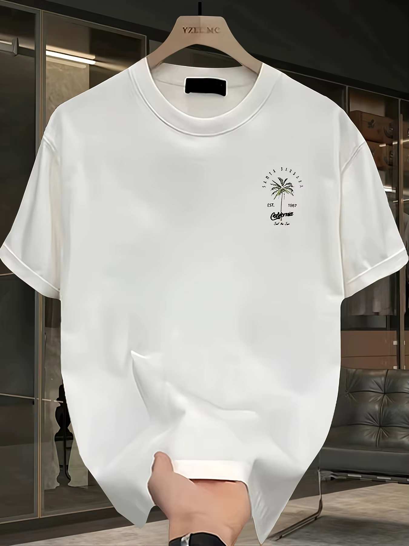 T-shirt rétro inspiré du surf avec motif « Soul The Sea » et palmier unique