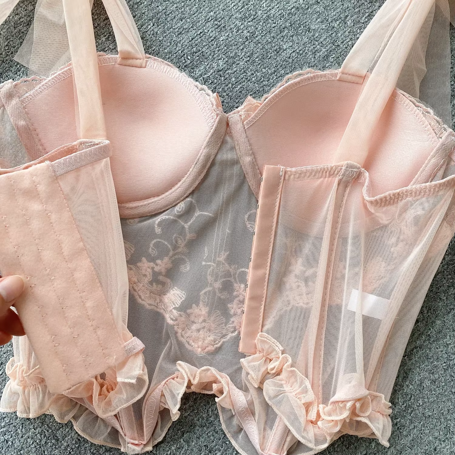 Arcs Camisole intégré soutien-gorge doux à lacets dentelle pure femme Camis débardeur sans manches hauts courts Sexy femmes vêtements livraison directe
