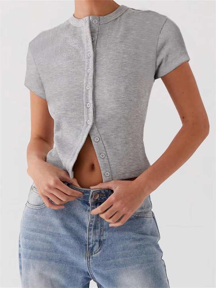 T-shirt décontracté à manches courtes pour femmes