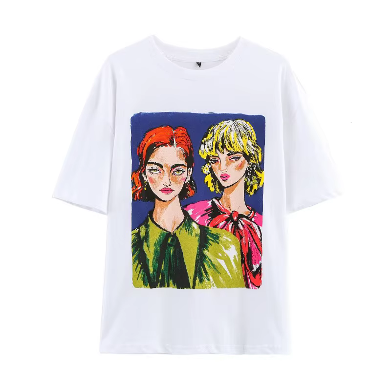 T-shirts pour femmes été 2025 Y2k Streetwear mode filles t-shirt à manches courtes col rond