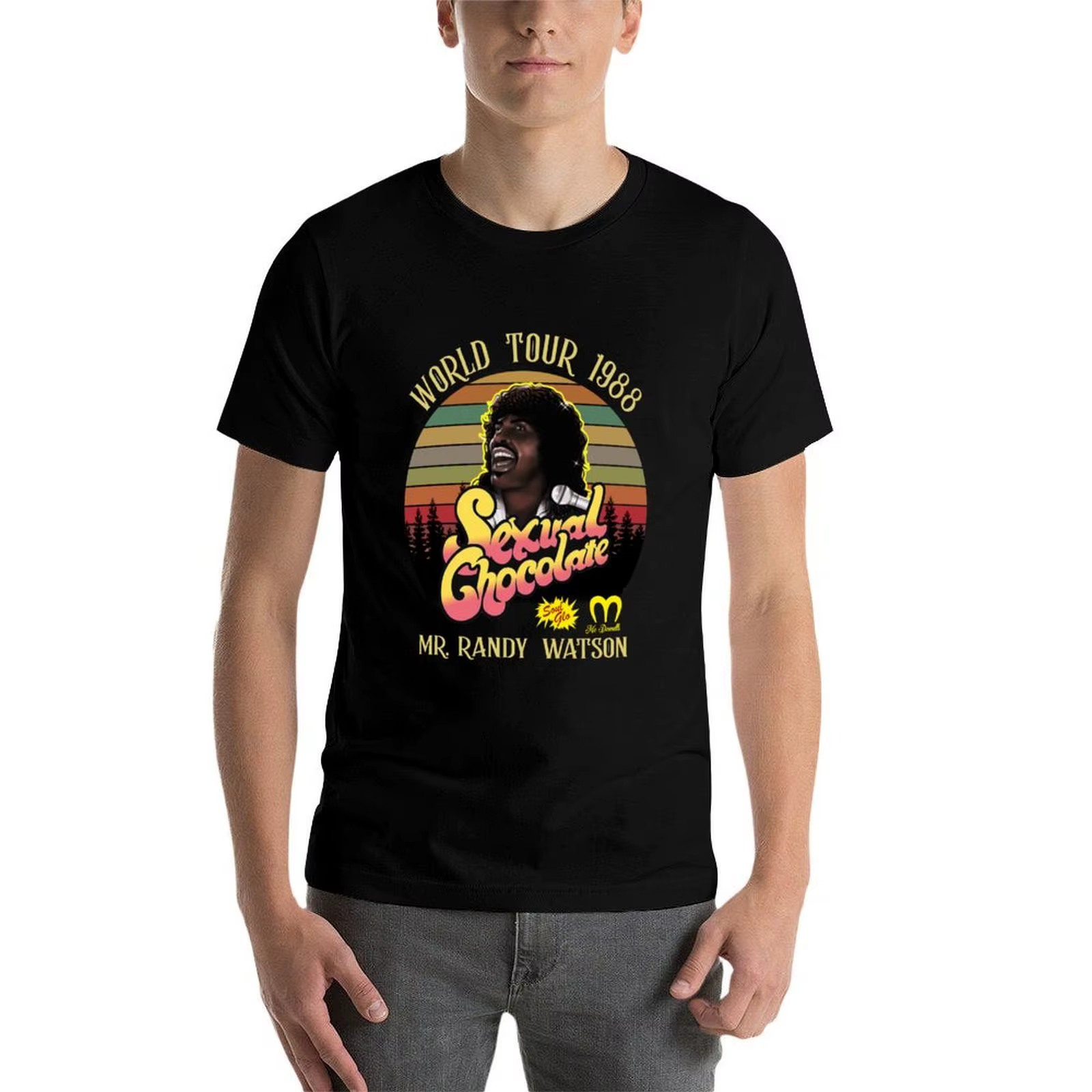 Sexual Chocolate World Tour 1988 T-shirt vintage rétro basique décontracté à manches courtes en coton