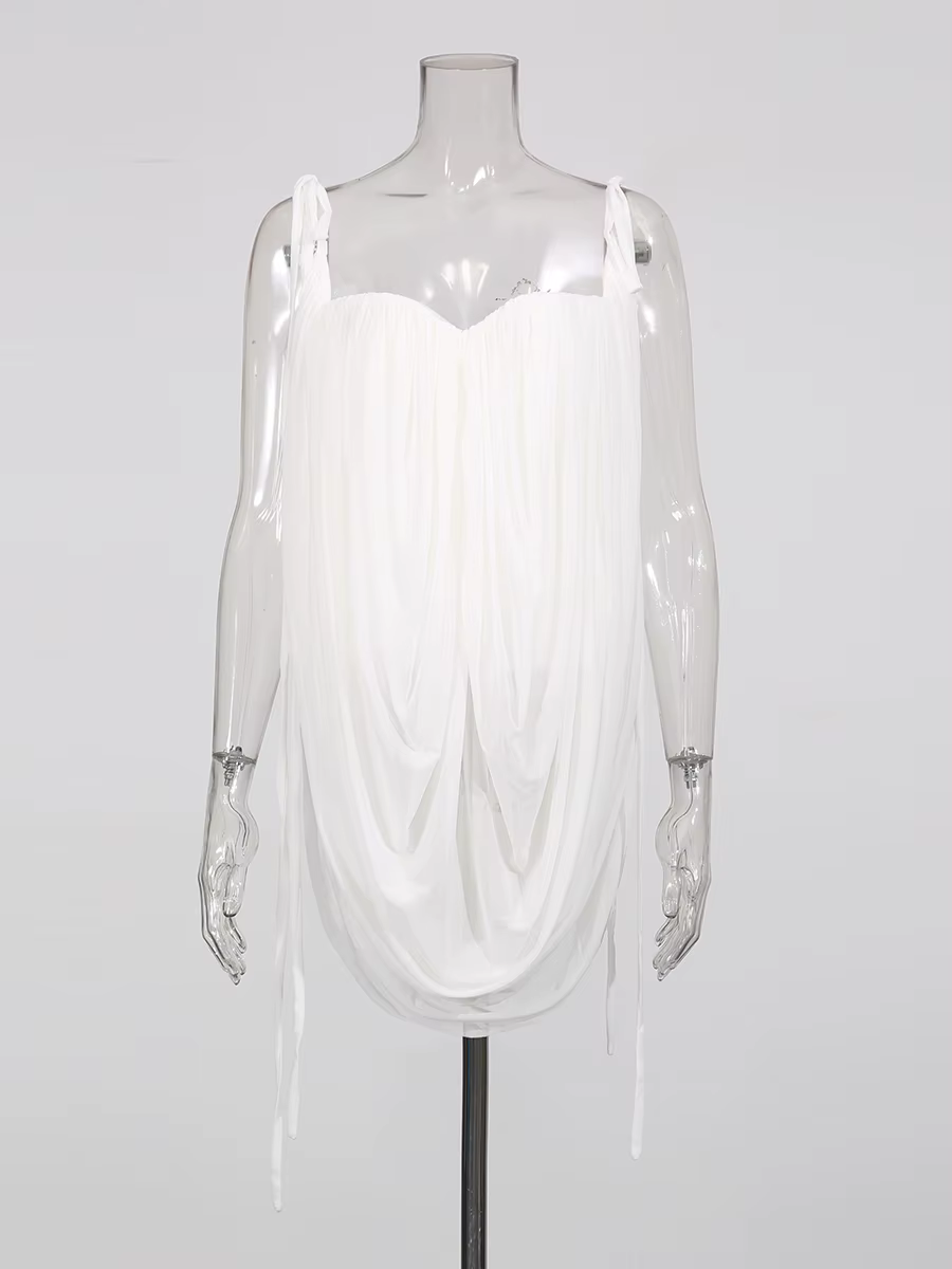 Chemise blanche à plis superposés TWOTWINSTYLE pour femme