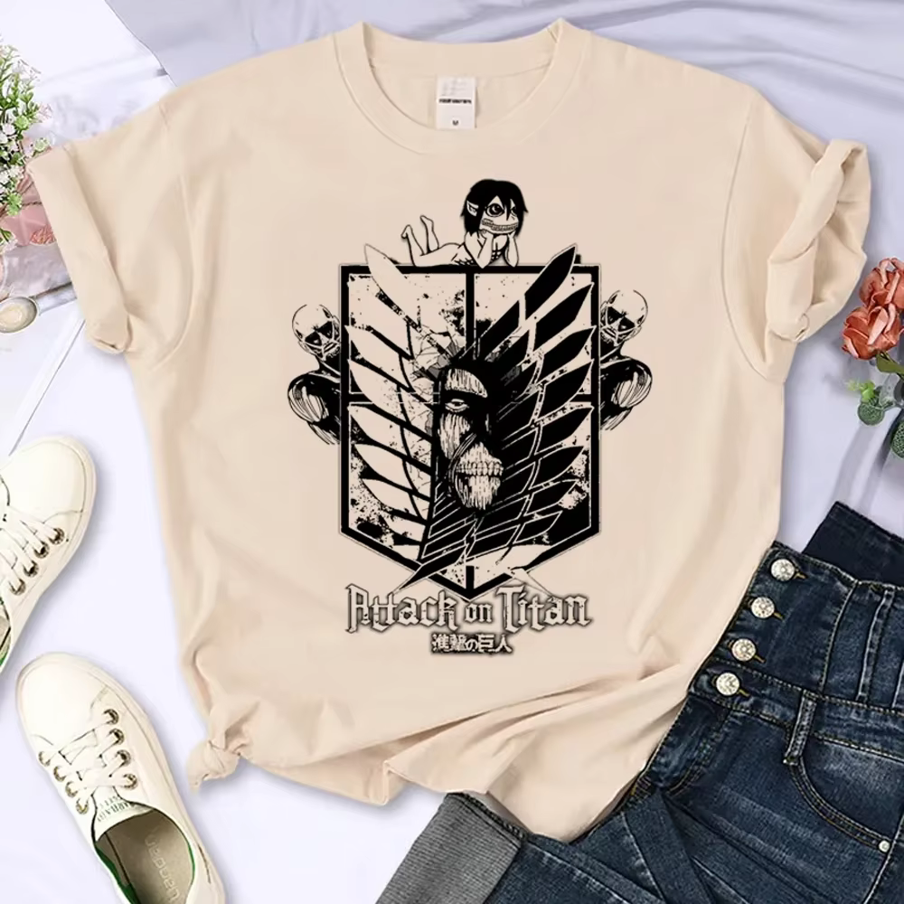 Anime japonais attaque sur Titan T-Shirt hommes femmes Ackerman Mikasa Eren Jaeger graphique vêtements unisexe dessin
