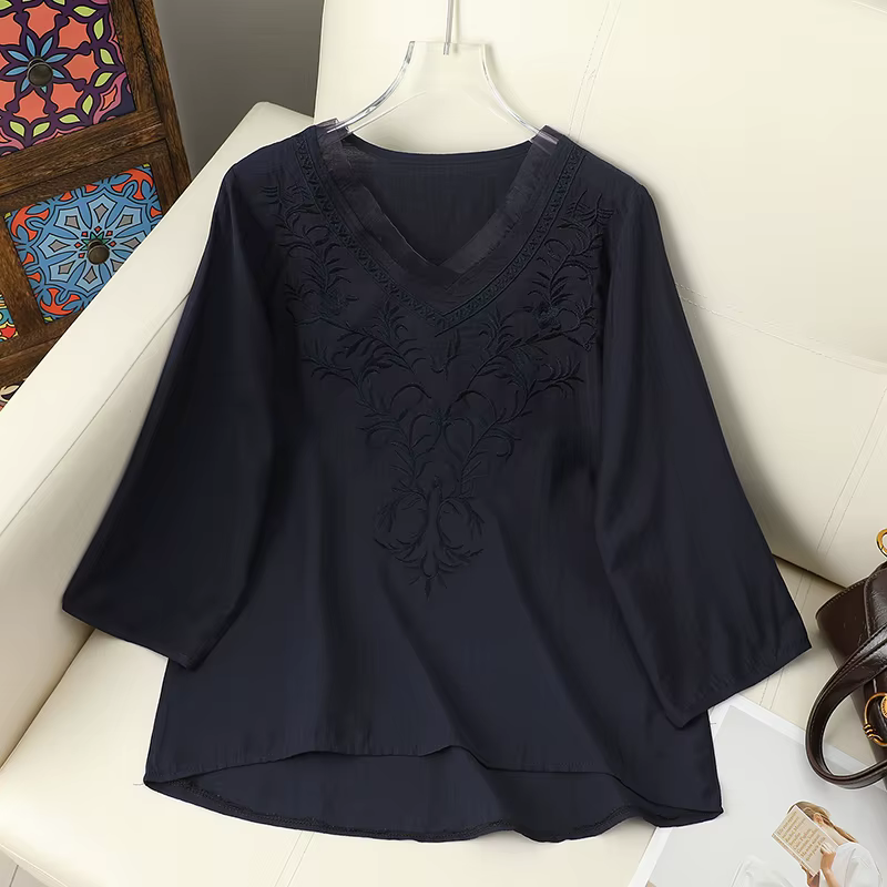 T-shirt brodé pour femme