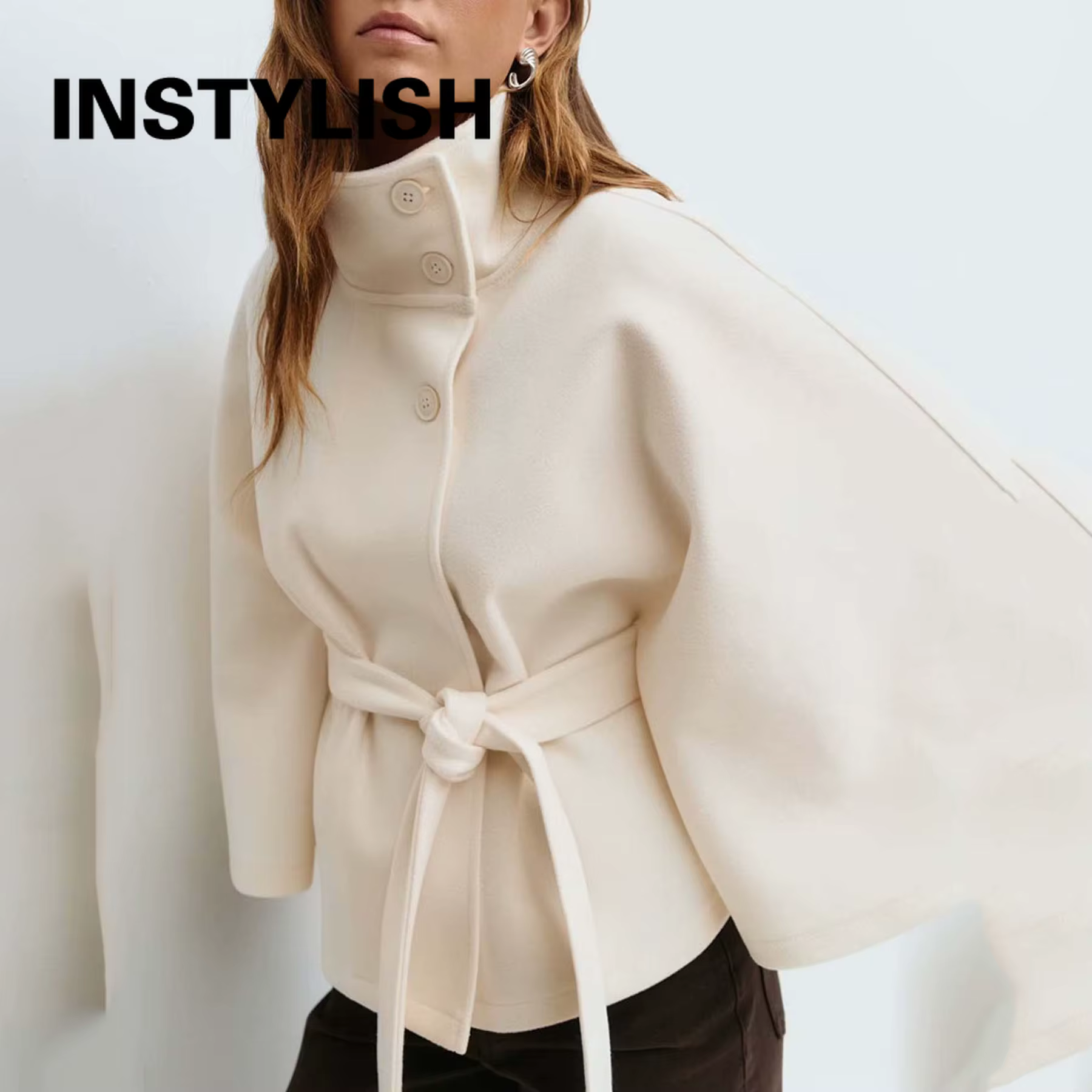Femmes à lacets col haut vestes