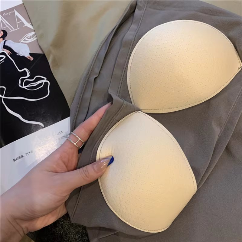 Haut femme Sexy soutiens-gorge Spaghetti sangle culture hauts mode Camisole sans fil brassière sous-vêtements sans