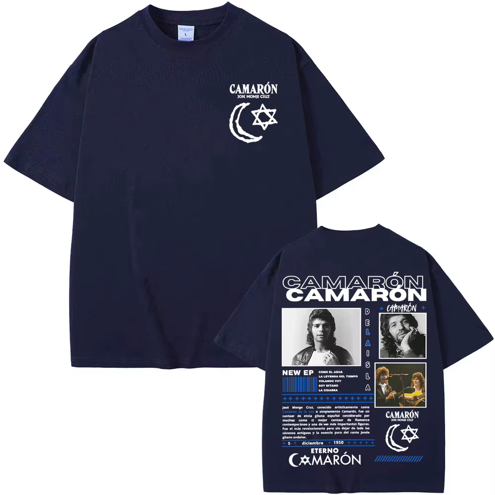 Groupe de Rock Camaron Delaisla Tour 2025 T-shirt graphique hommes femmes décontracté coton haute qualité T-shirts
