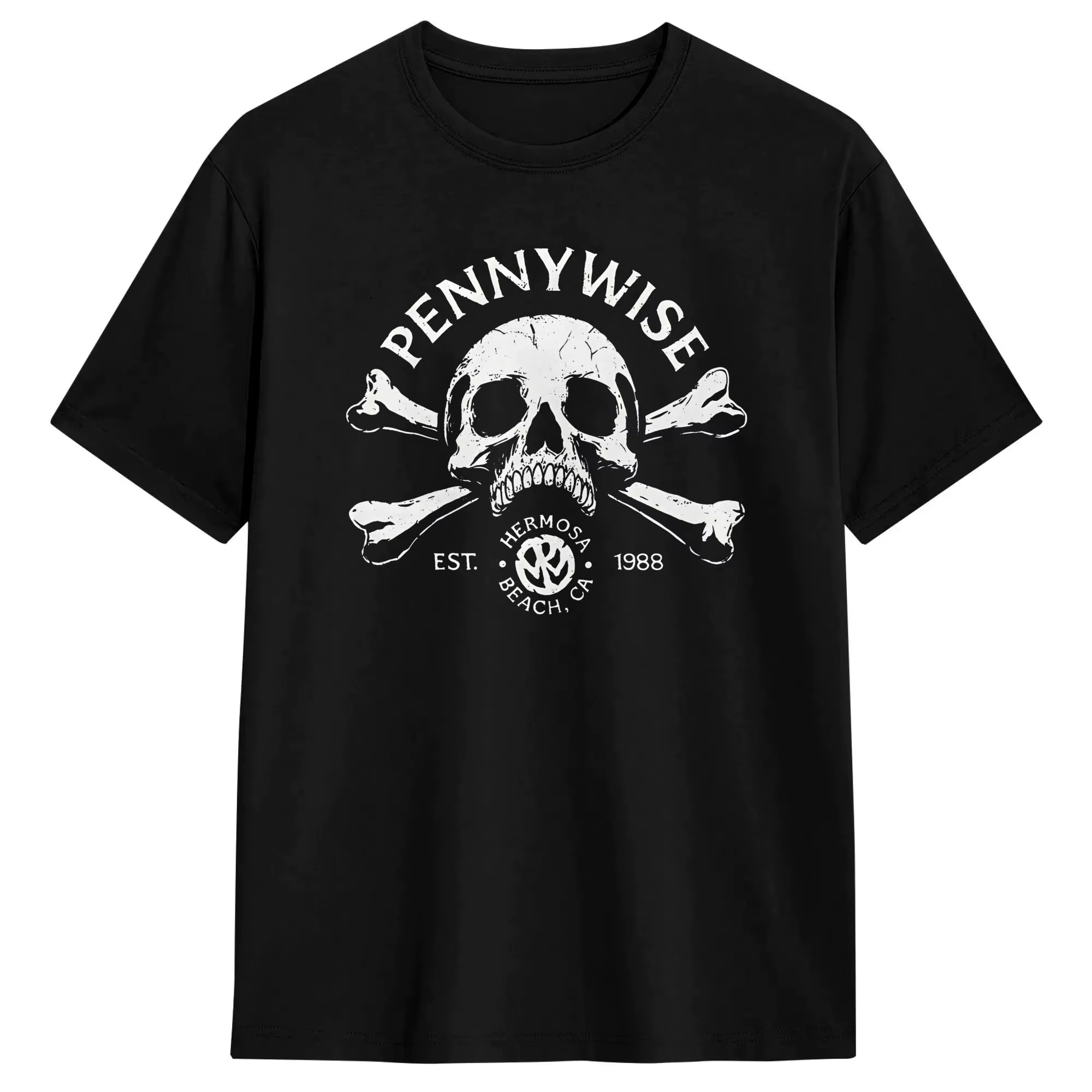 T-shirt Punk Art Pennywise Band Merch pour hommes