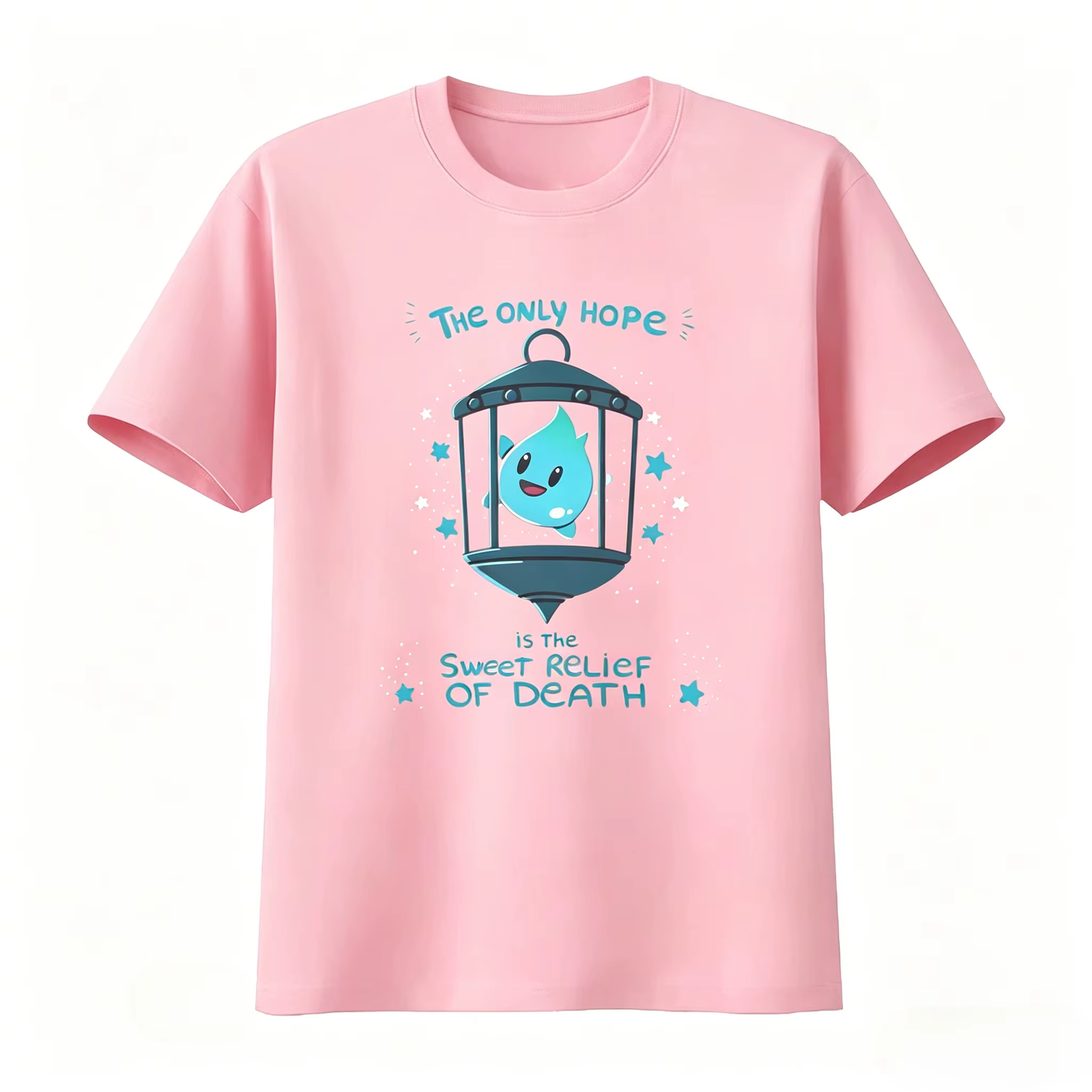 T-shirt Lumalee « L'unique espoir est la douceur de la délivrance de la mort » avec motif lune et étoile