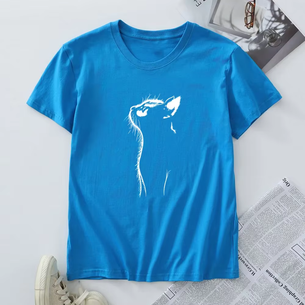 T-shirt surdimensionné à manches courtes pour femmes