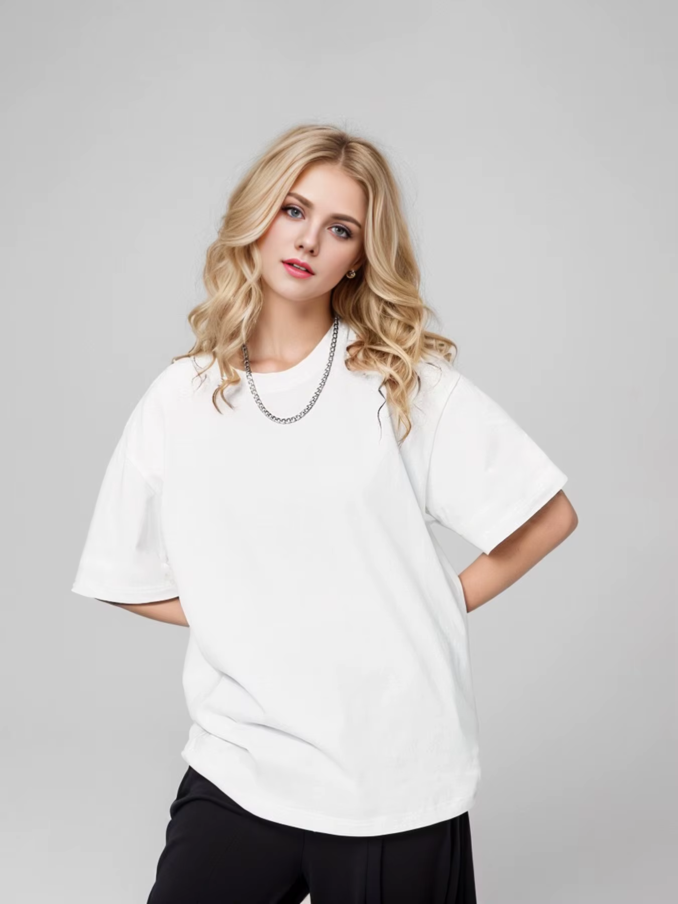 T-shirt Surdimensionné à Manches Courtes pour Homme