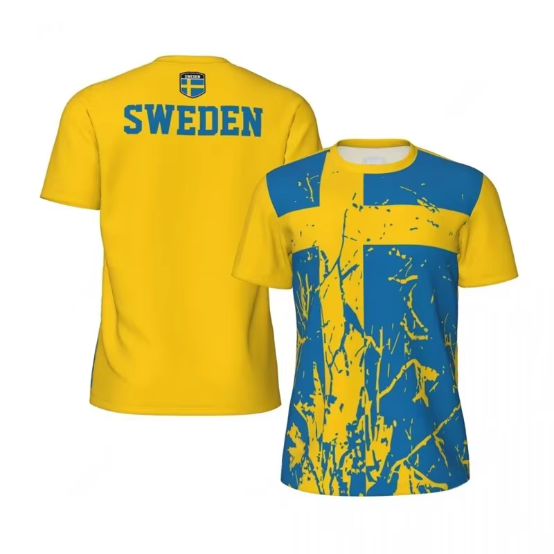 Suède Football T-Shirt pour hommes 3D imprimé