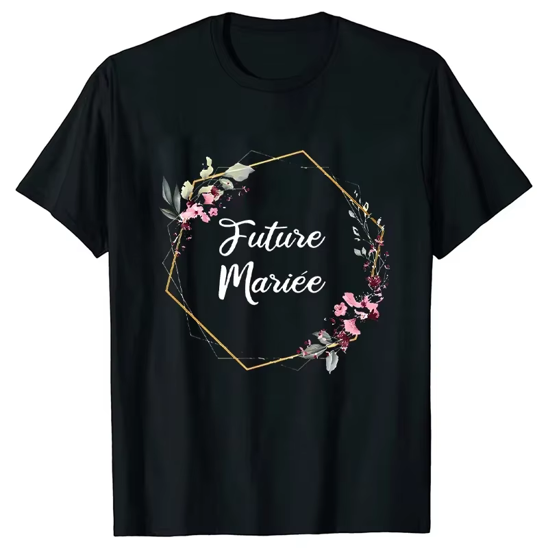 T-shirts de mariage de mariée français EVJF Future Team hauts