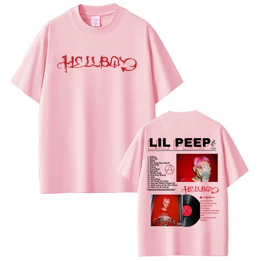 Rappeur Lil Peep Crybaby Hellboy T-shirt hommes femmes vêtements mode Hip Hop