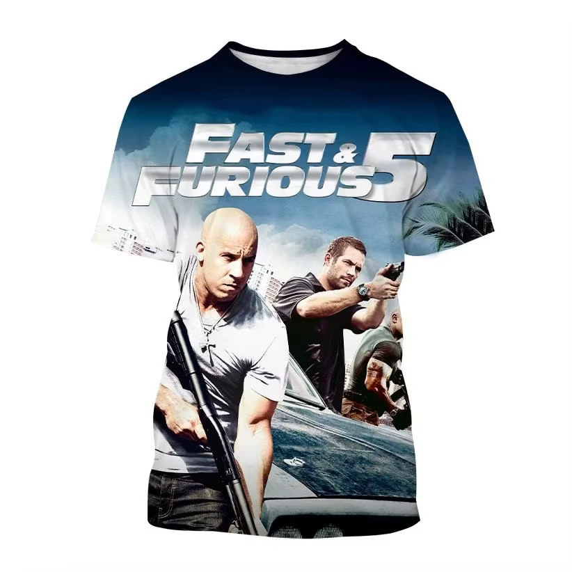 Rapide et furieux impression 3D T-Shirts hommes femmes mode Streetwear surdimensionné à manches courtes t-shirt Harajuku