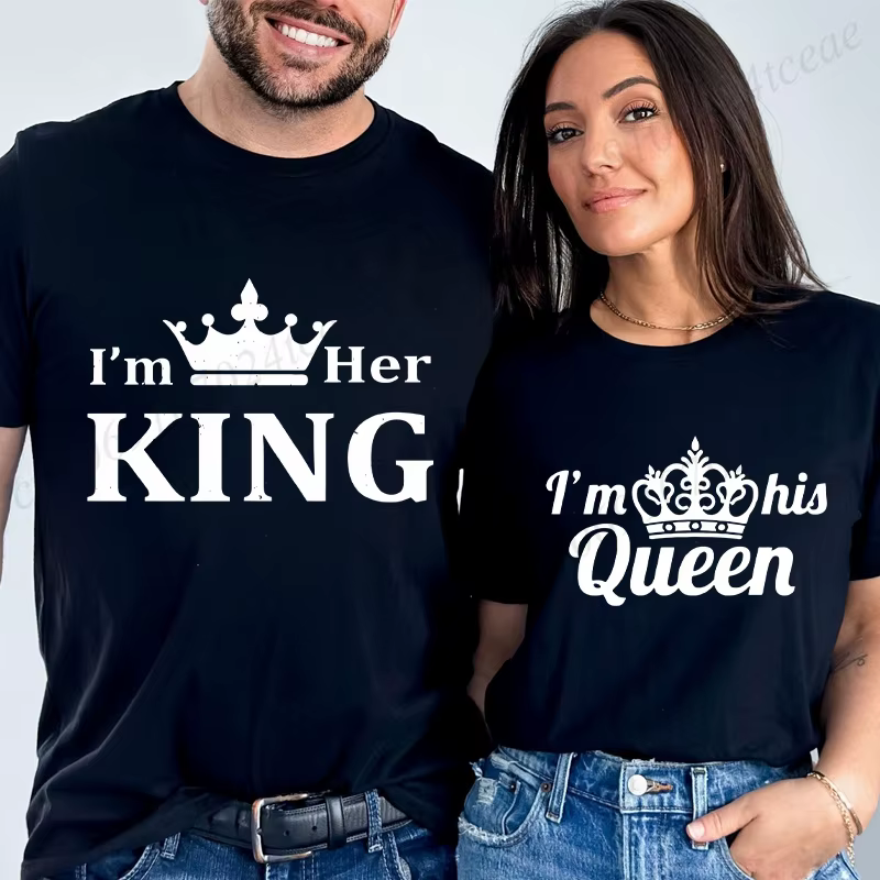 T-shirt Je suis son roi pour couples
