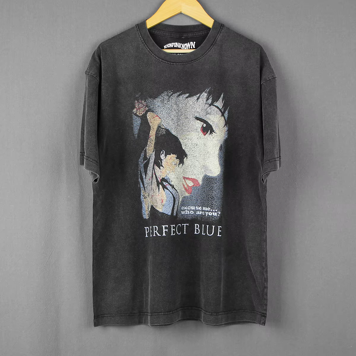 T-Shirt bleu parfait Anime japonais Satoshi Kon paprika millénaire actrice Tokyo parrainers hommes femmes chemise à manches courtes