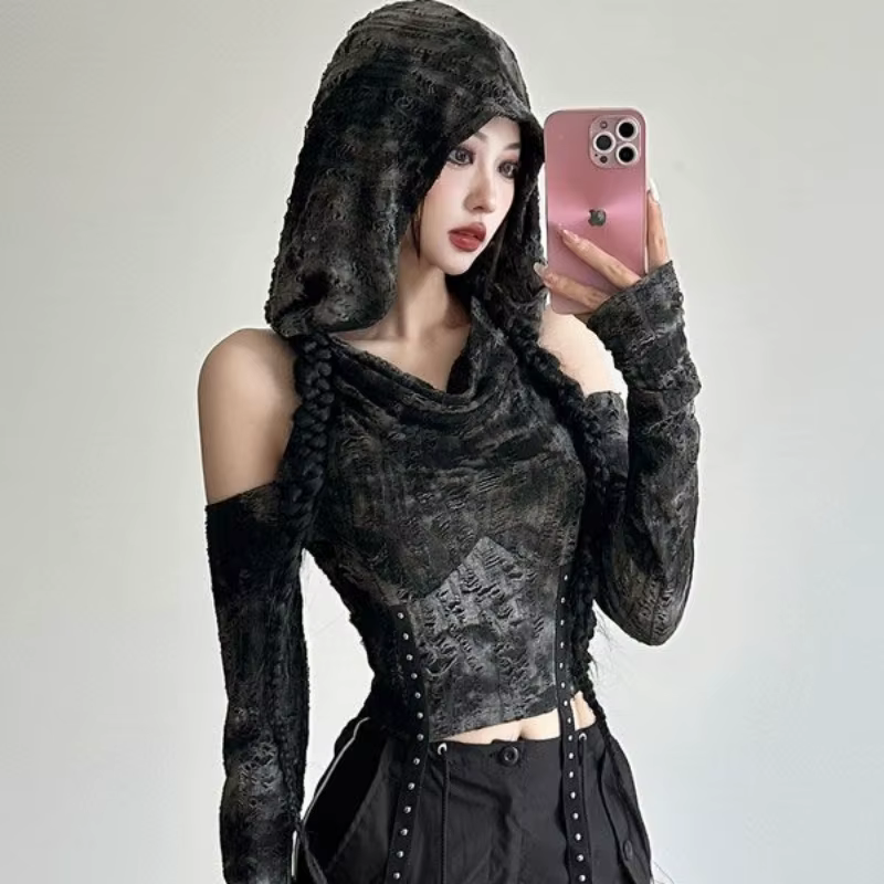 DistMurcia-T-shirt à Capuche et Manches sulfpour Femme