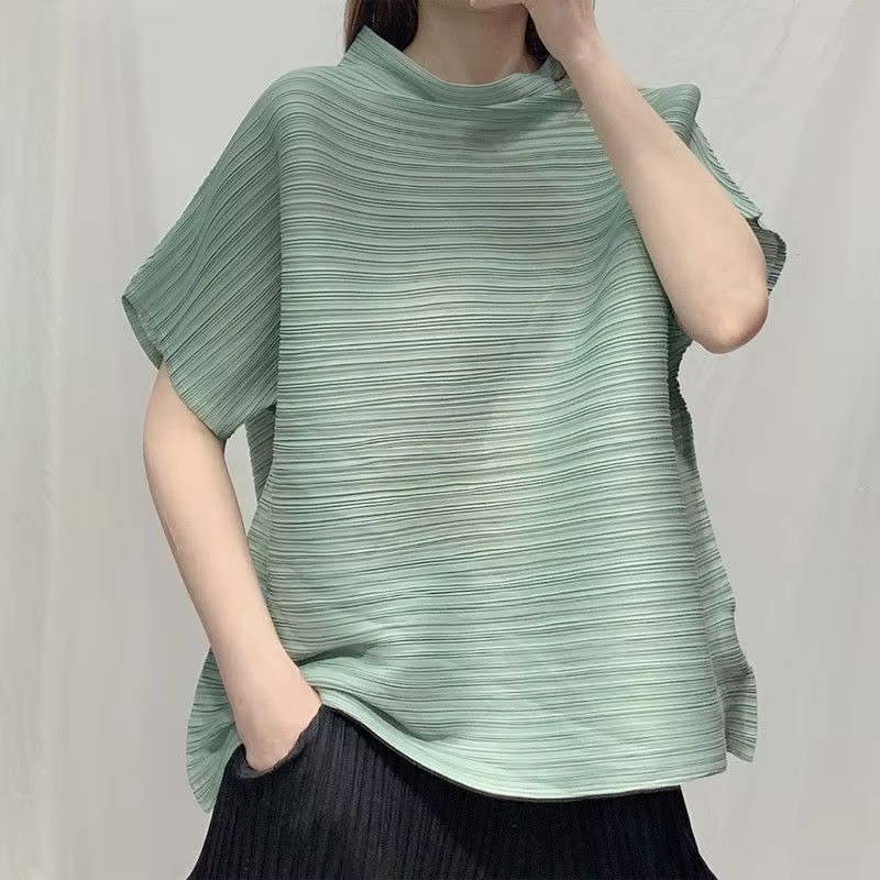 T-shirt à col montant pour femme