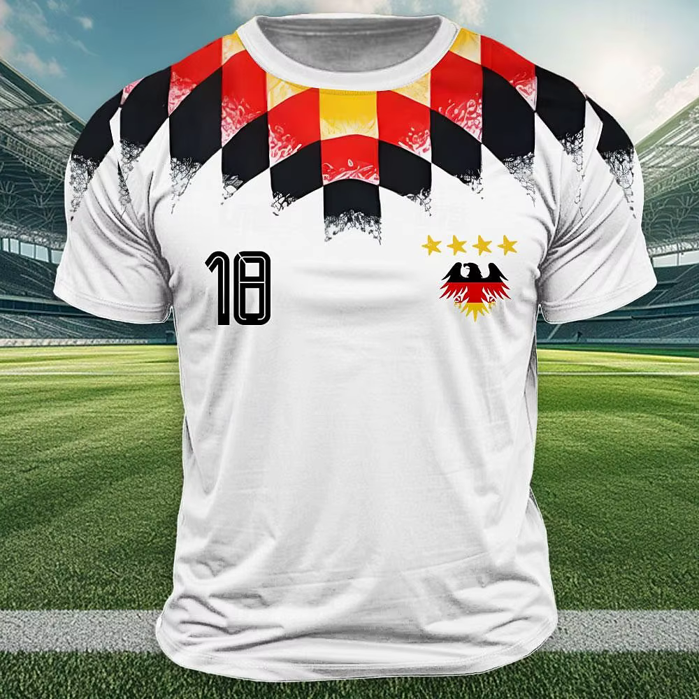 Allemagne drapeau National impression t-shirt pour hommes en plein air Jersey hauts de sport décontracté col rond ample à manches courtes été Deutschland t-shirts