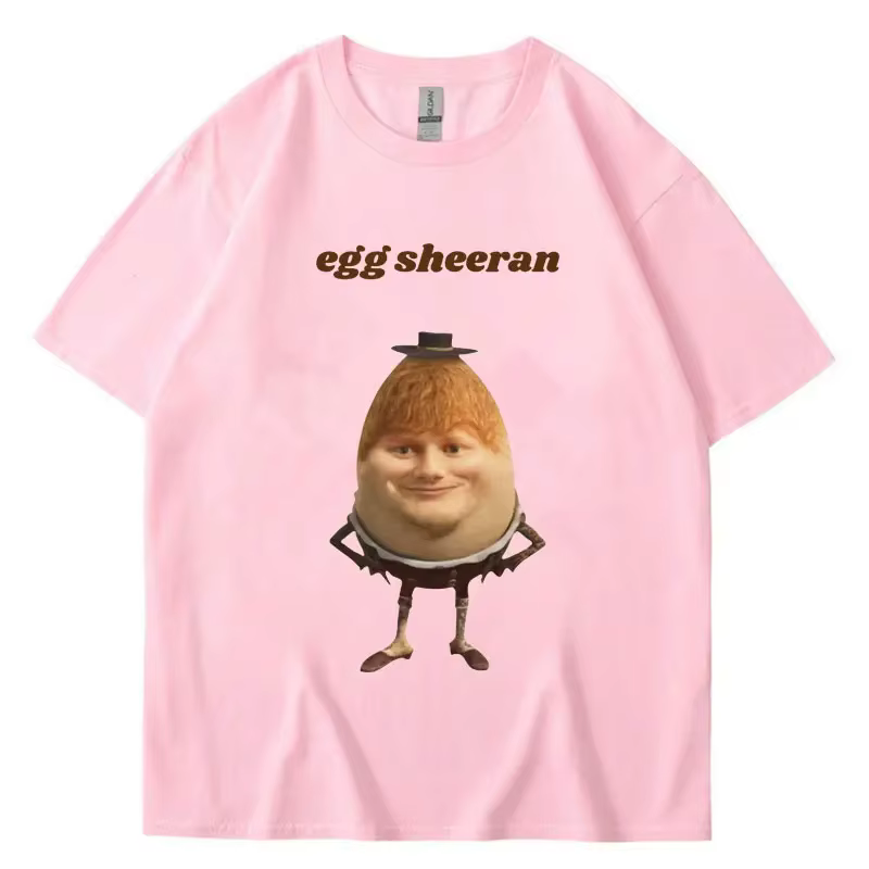 Streetwear drôle oeuf Ed Sheeran Meme graphique t-shirt respirant décontracté à manches courtes hommes femmes t-shirts surdimensionné cadeau