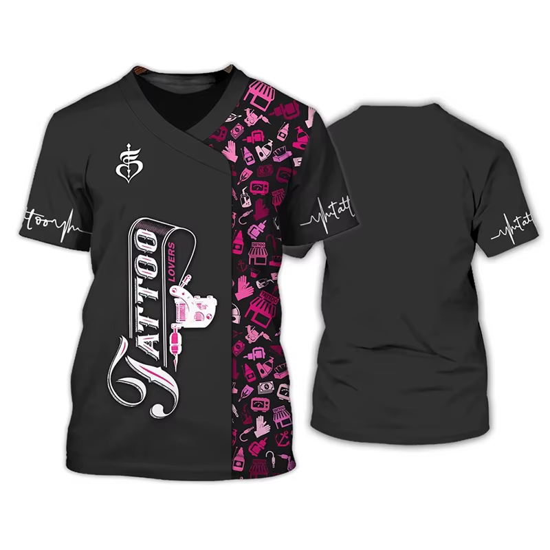 T-shirt à manches courtes à col rond pour hommes et femmes