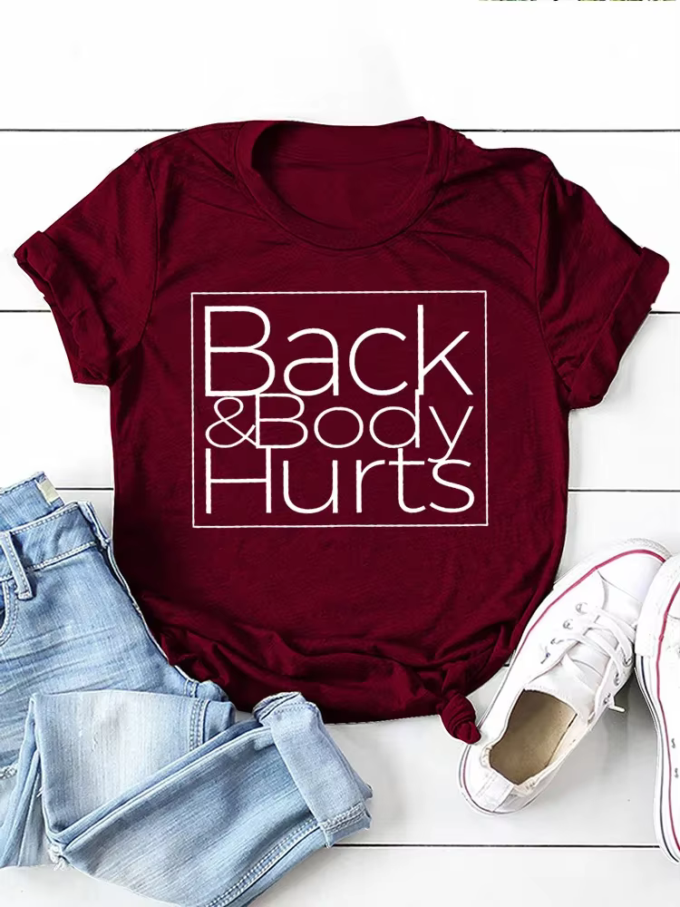 T-shirt à manches courtes et col rond pour femmes