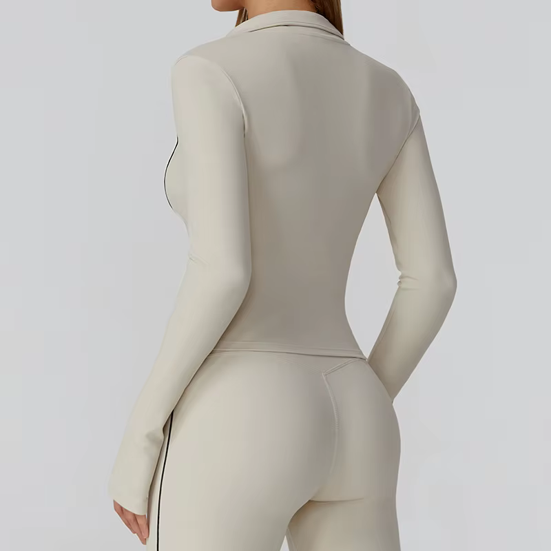 Coupe-vent serré mince femmes vestes de course gymnase Yoga sport veste à glissière cyclisme entraînement manteau haut