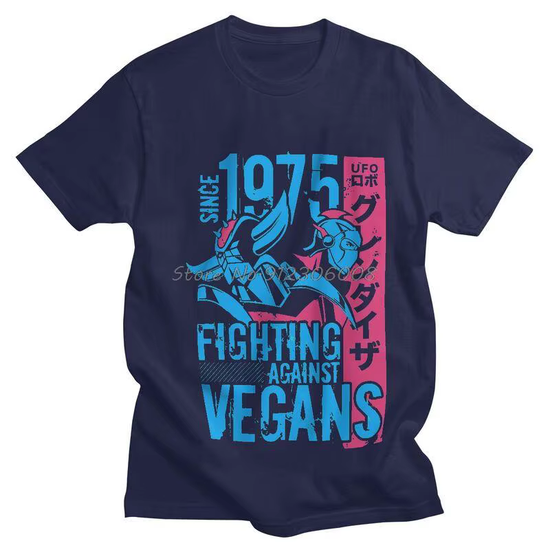 Grendizer Vegan T-shirt foncé hommes graphique