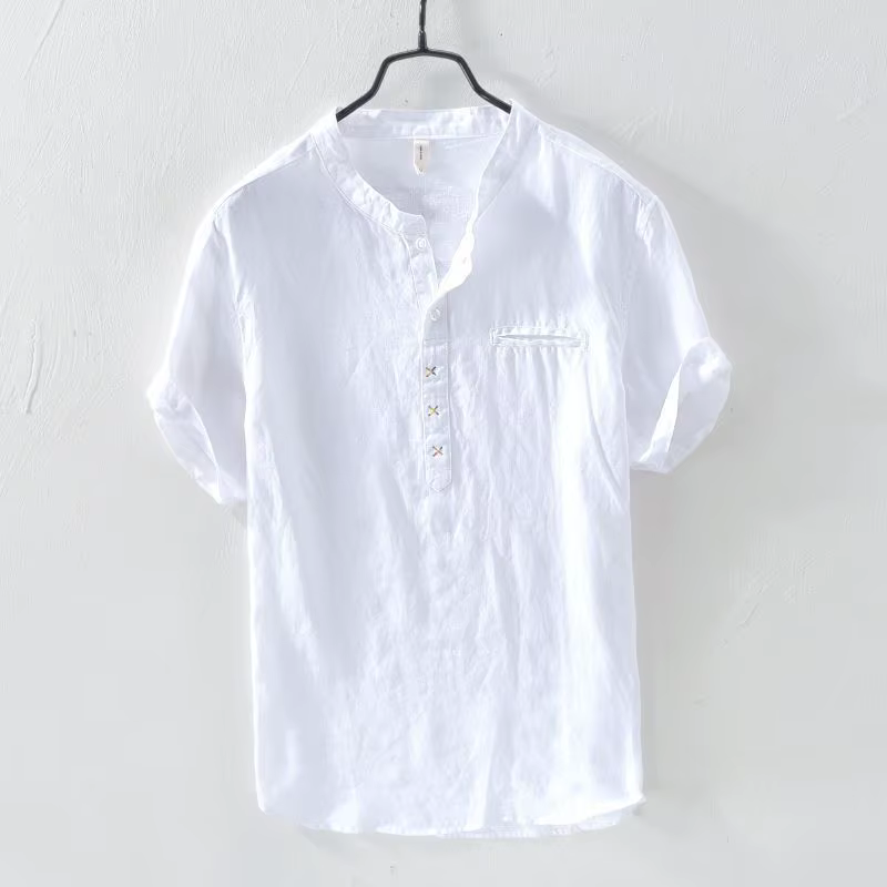 T-shirt d'été en lin pour hommes
