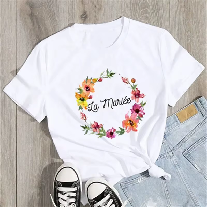 Équipe mariée femmes T-shirts 2024 EVJF pour être Squad