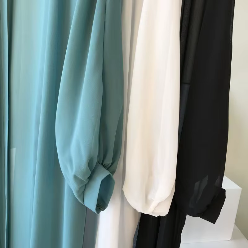 Cardigan long en mousseline de soie pour femmes