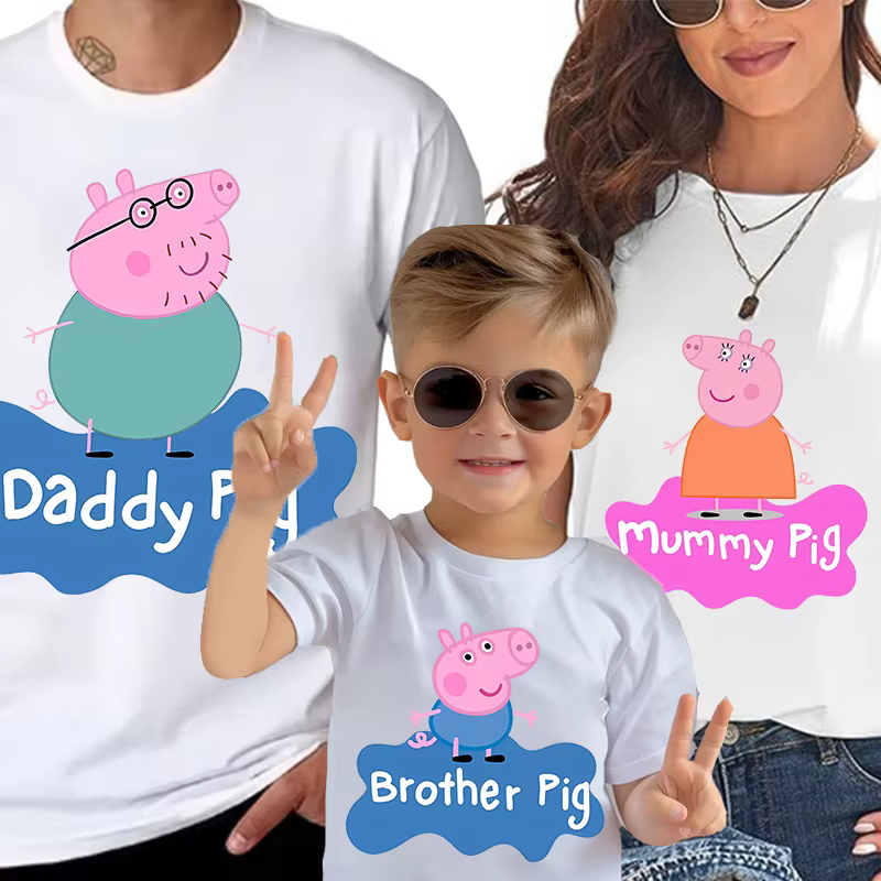 T-shirts Peppa Pig pour hommes et femmes