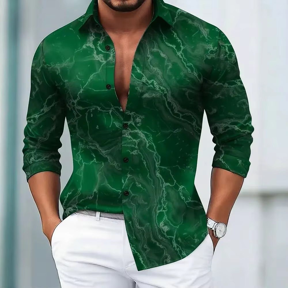 Chemise à imprimé Floral pour hommes
