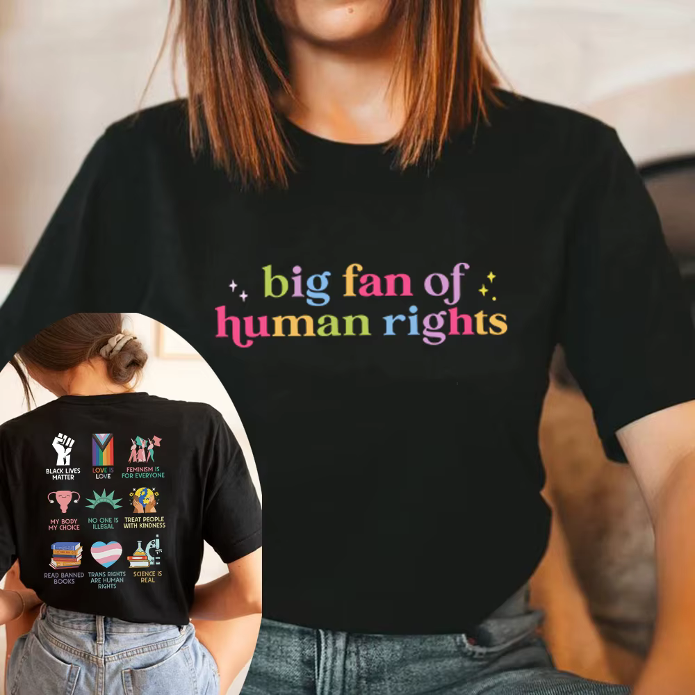T-shirt « Grand fan des droits humains »