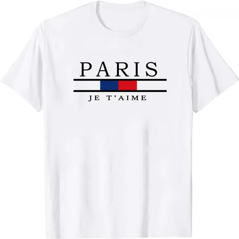 T-shirts imprimés graphiques Paris pour hommes – Nouveauté été