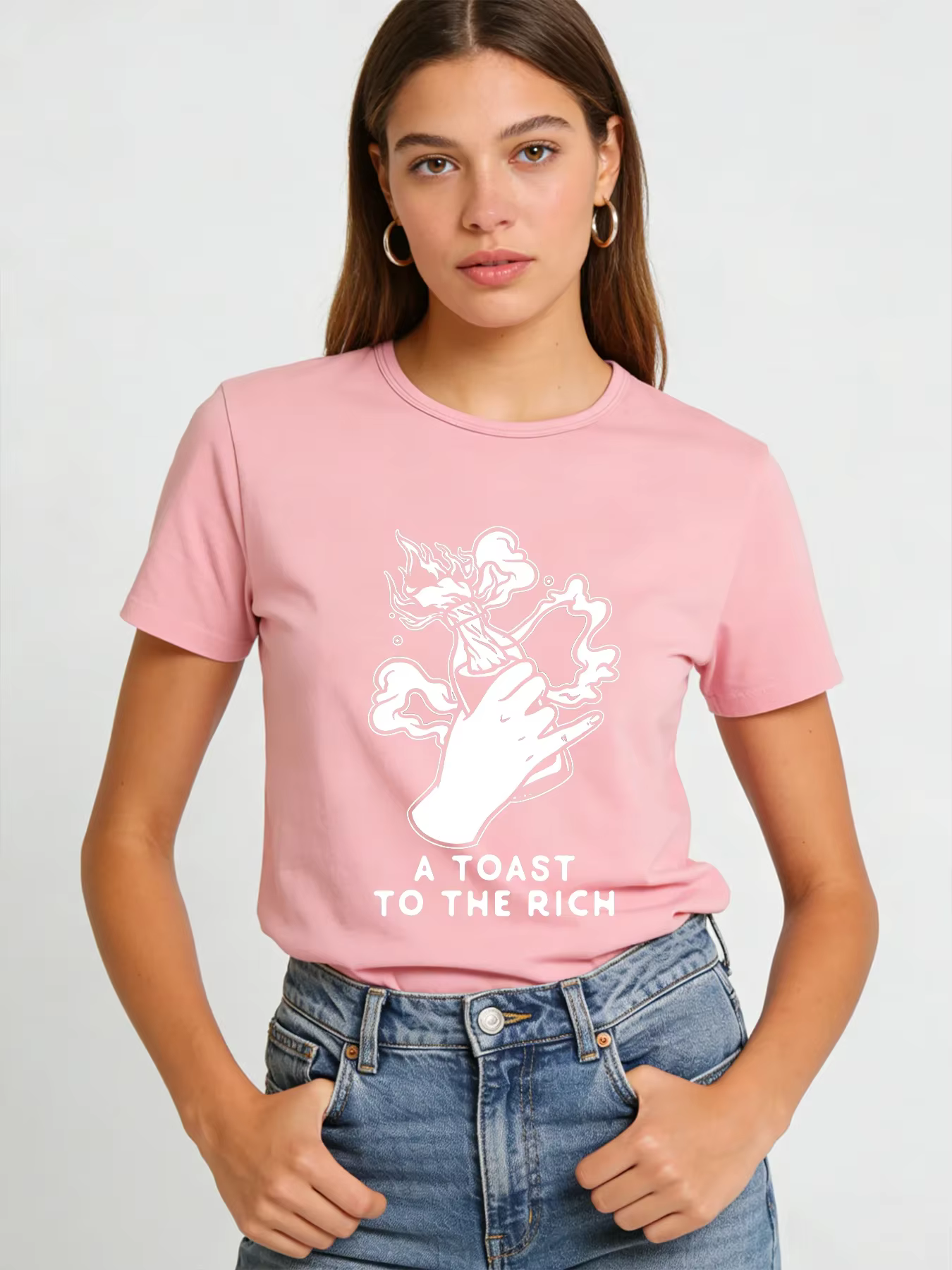 T-shirt Femme Printemps/Été 2026 avec Imprimé Lettres Personnalisées – Haut Décontracté Ample à Manches Courtes Tendance