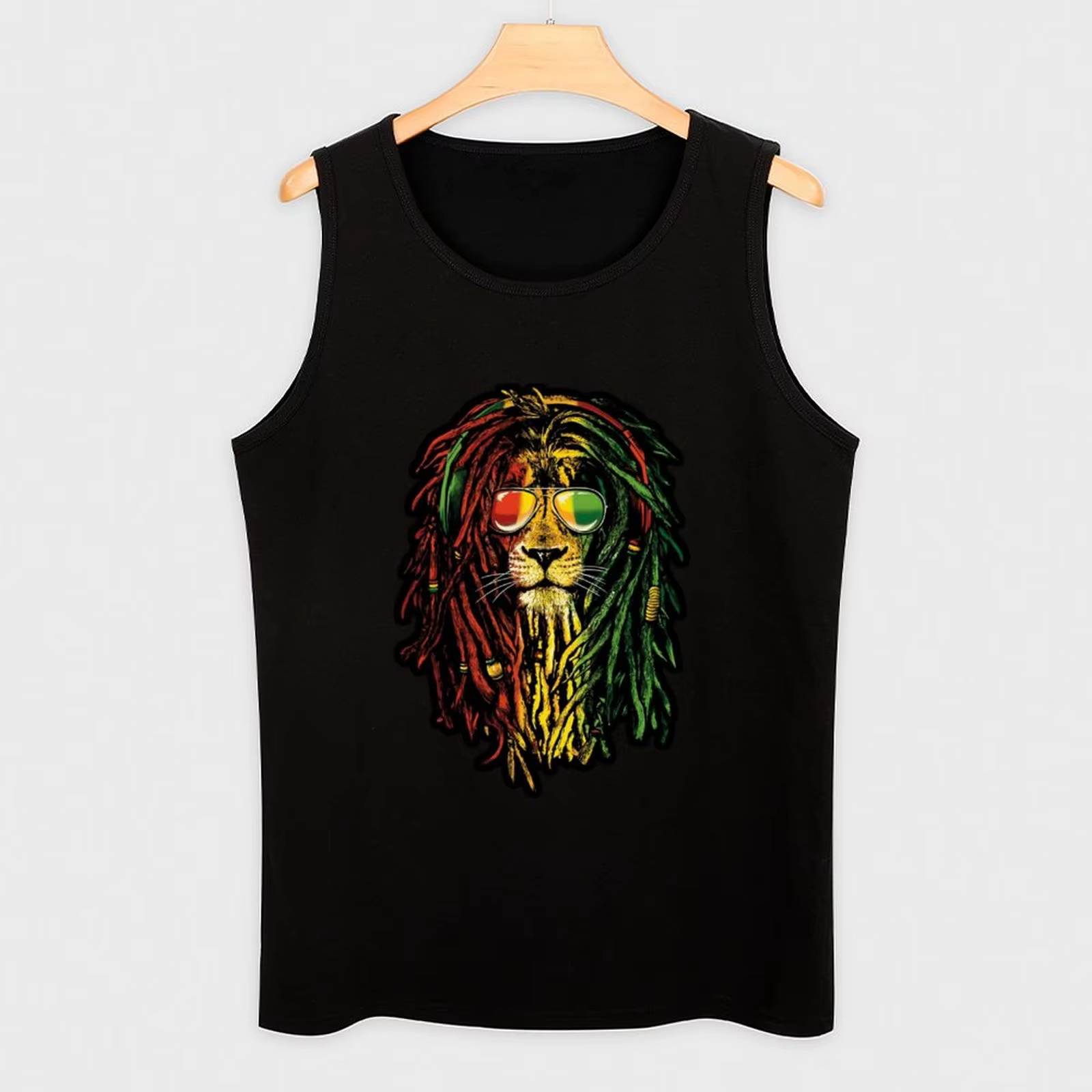 T-shirt Bob Marley Lion | Débardeur de sport coupe athlétique, idéal pour la gym et l'entraînement