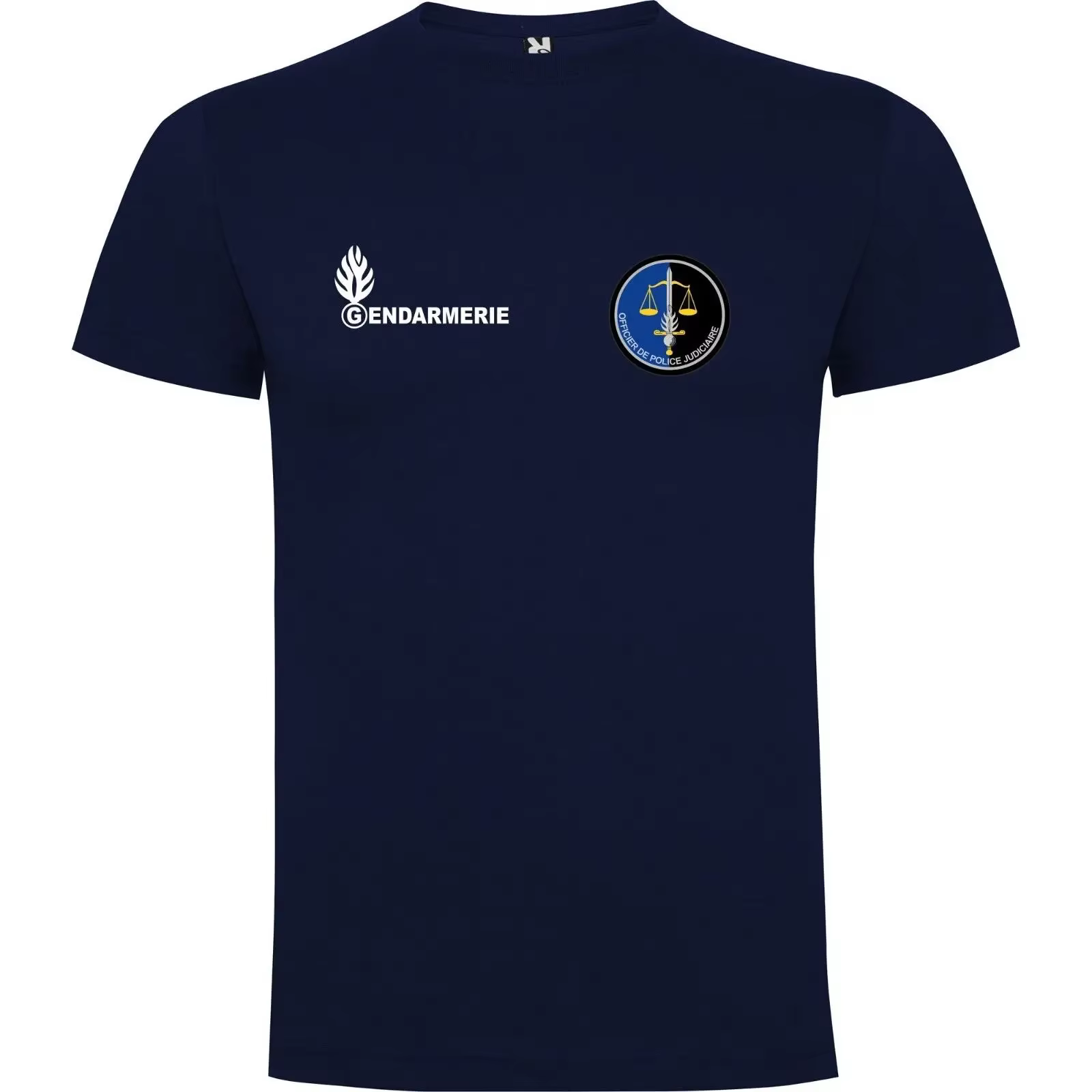 Gendarmerie française armée militaire hommes T-Shirt à manches courtes décontracté 100% coton chemise