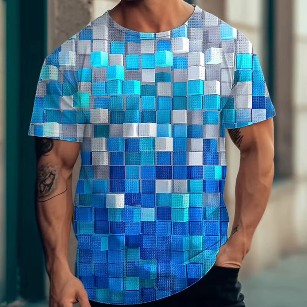 T-shirt de sport imprimé animal pour hommes