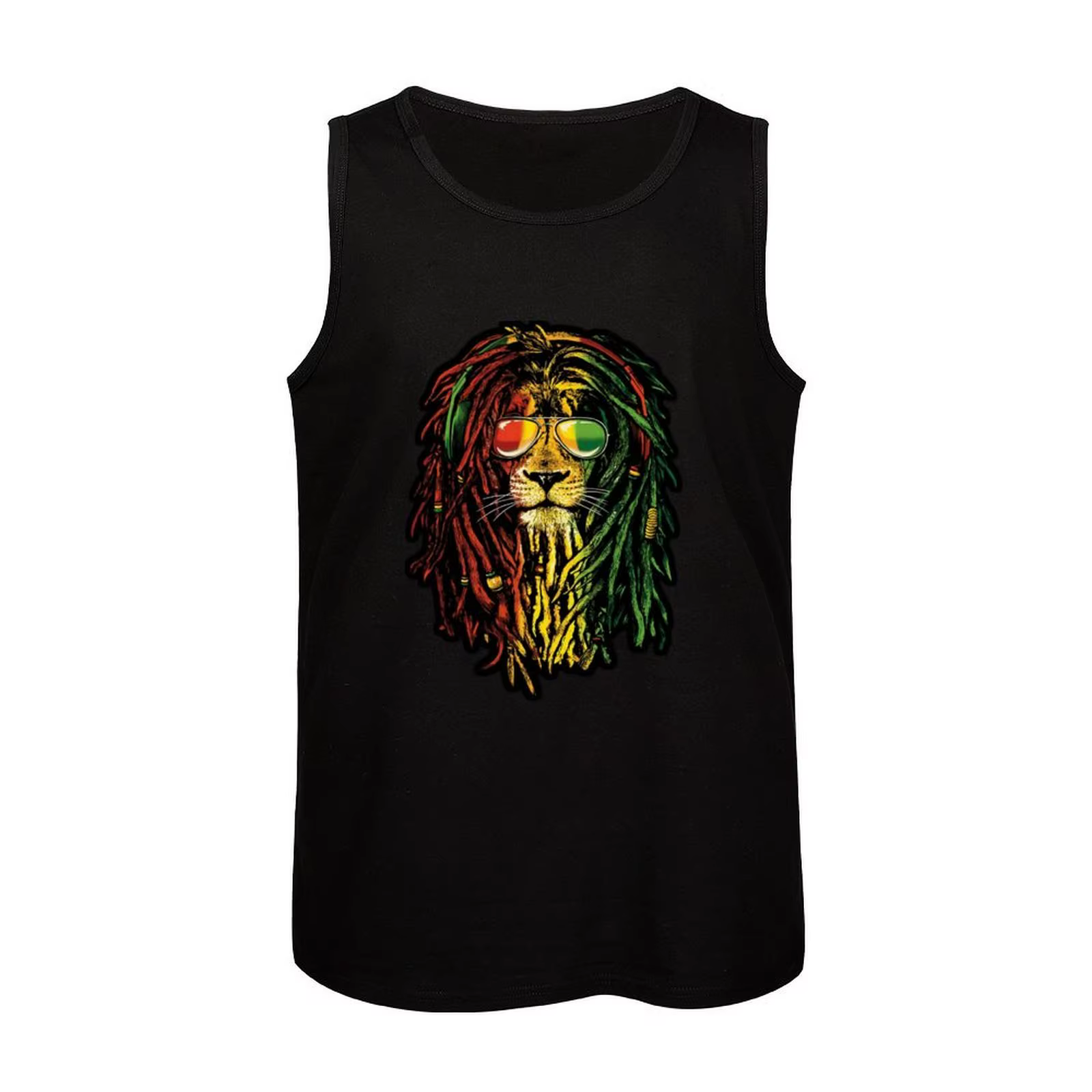 T-shirt Bob Marley Lion | Débardeur de sport coupe athlétique, idéal pour la gym et l'entraînement