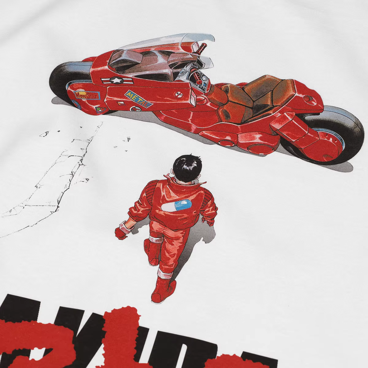 T-Shirt Akira en coton blanc pour hommes