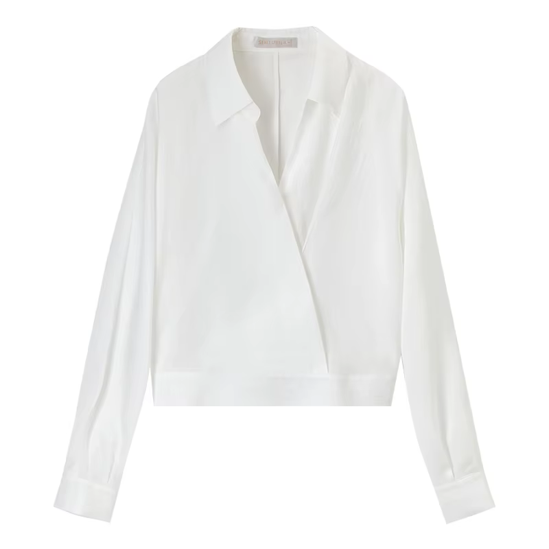 Chemisier blanc femme SENTUBILA à manches chauve-souris